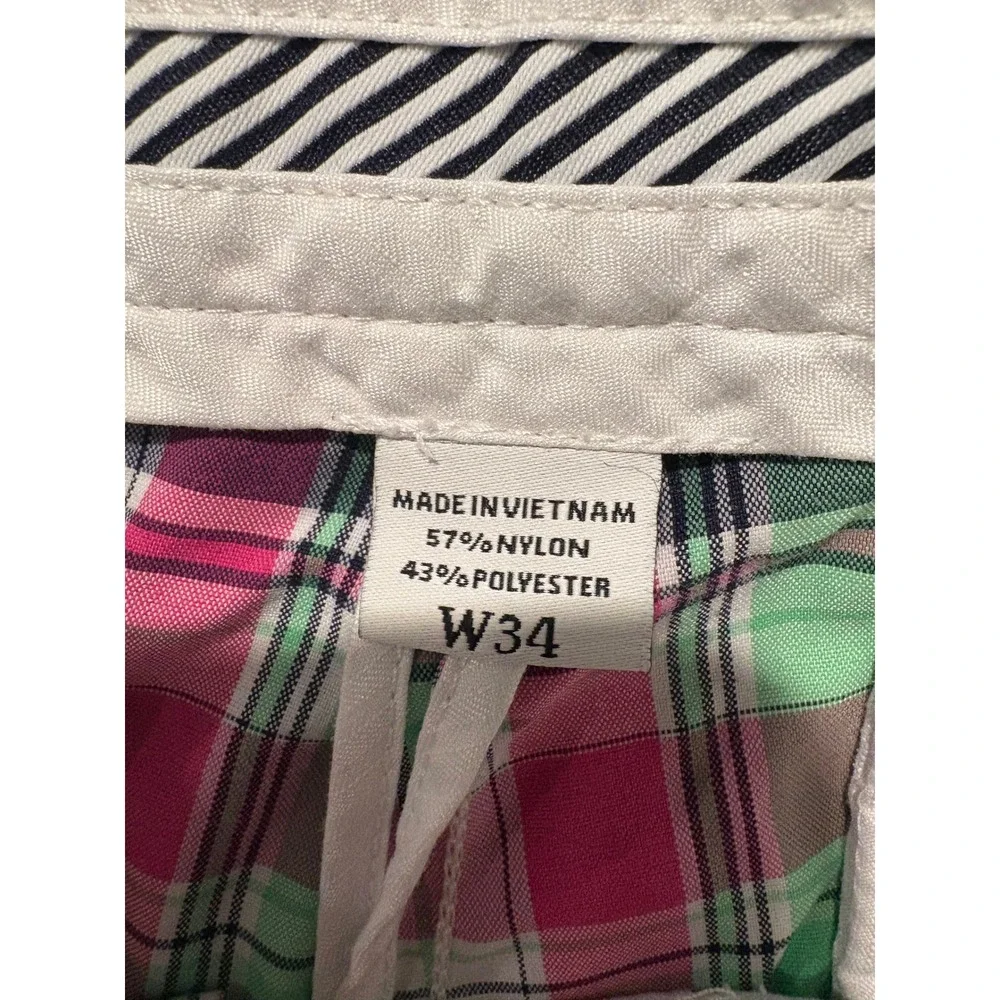 FootJoy‎ Golf Shorts Plaid Flat Front Casual Lightweight Size 34